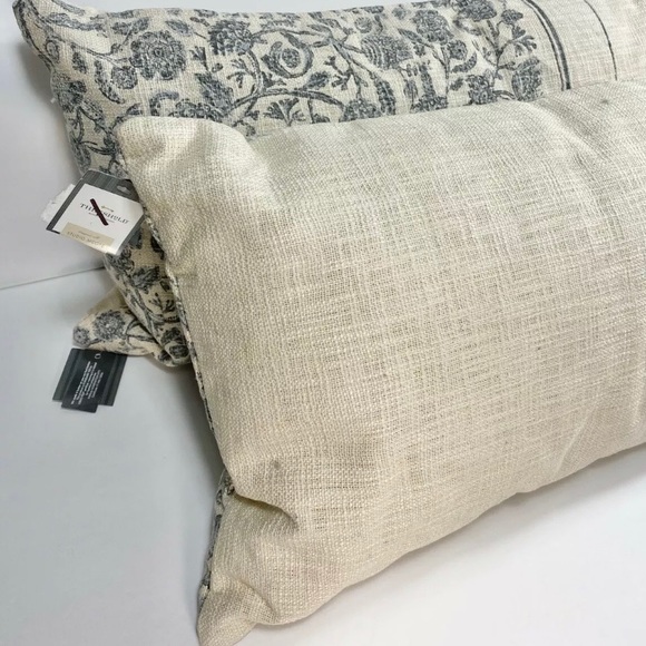 2 Studio McGee Threshold Floral Lumbar Pillows - Picture 6 of 6